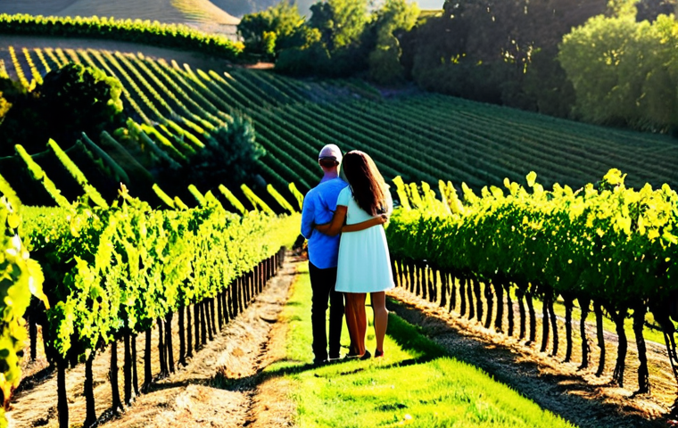 **Prompt:** "A family-owned boutique winery nestled in a lush vineyard during golden hour, showcasing rows of grapevines, fully clothed people enjoying a wine tasting, appropriate content, safe for work, perfect anatomy, natural proportions, professional photography, high quality, modest clothing, family-friendly atmosphere, sustainable farming practices."