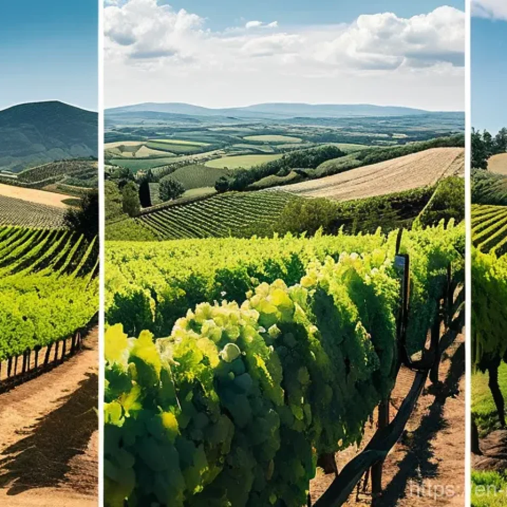 최고의 와이너리 투어를 위한 여행 팁 - Here are three detailed image prompts in English, designed to capture immersive and family-friendly ...