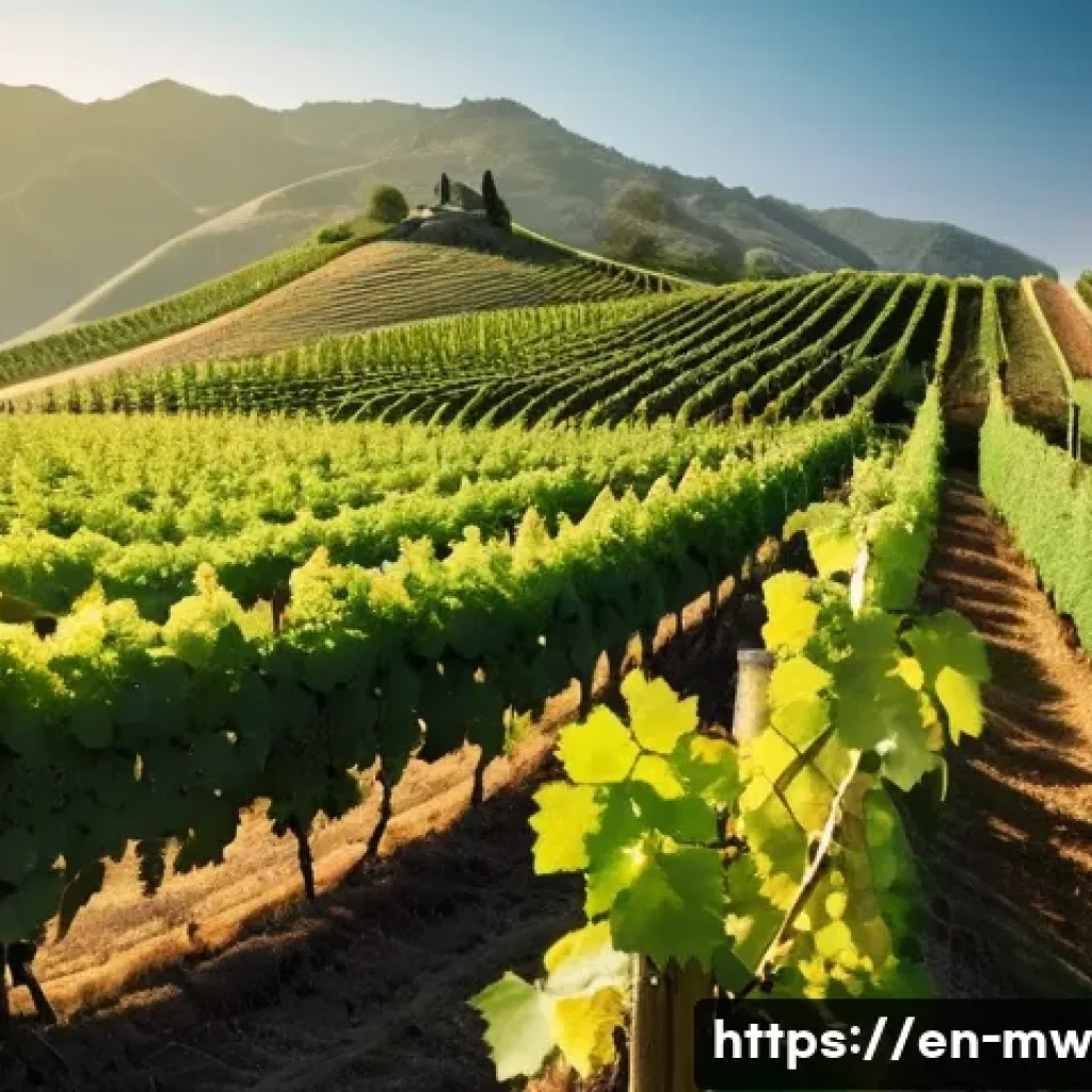 와인 양조장 방문 후 기억에 남는 순간 공유하기 - **A Vibrant Vineyard Morning**
    A breathtaking, wide-angle shot of a sprawling vineyard under the...
