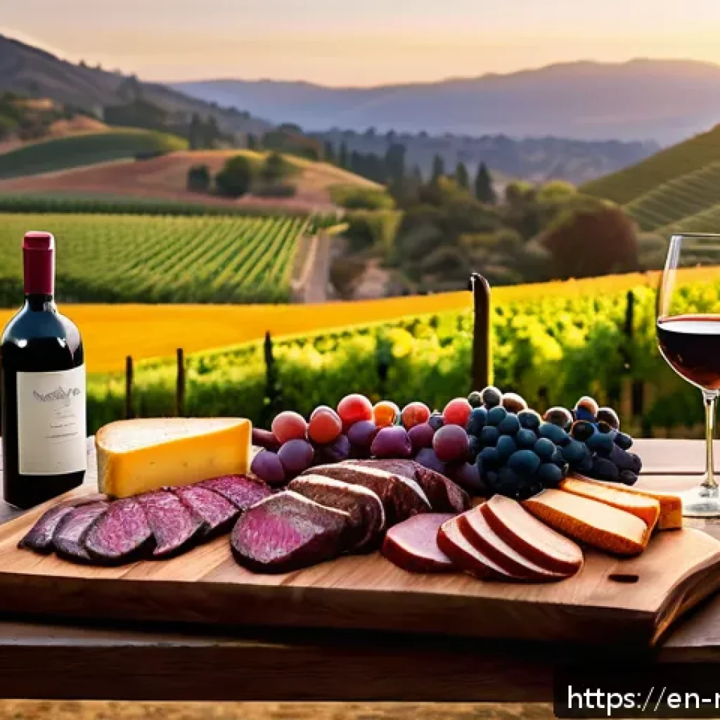 양조장 투어 중 시음할 수 있는 지역 와인 추천 - A vibrant vineyard scene in Napa Valley during golden hour, showcasing rows of lush grapevines with ...